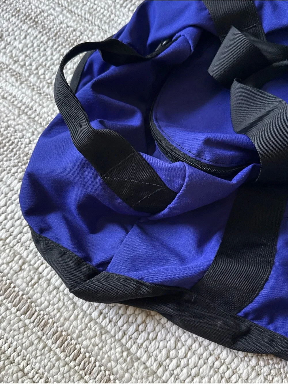 The North Face Backpack Duffle Bag Blue And Black Retro Bag Y2k VTG Vintage